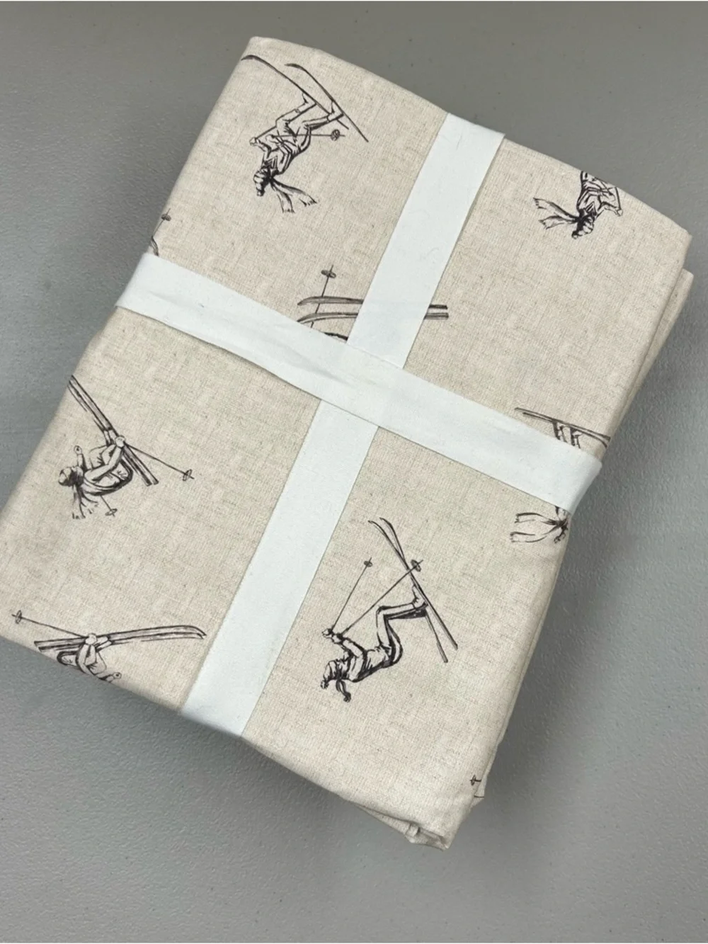 Pottery Barn Ski Run Queen Sheet Set Fitted Flat + 2 Pillowcases 100% Cotton NWT